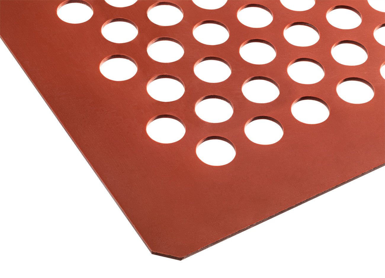Silikon<br>- Oberfläche glatt<br>- Farbe: rotbraun<br>- Materialdicken: 2 bis 20 mm